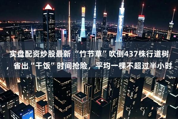 实盘配资炒股最新 “竹节草”吹倒437株行道树，省出“干饭”时间抢险，平均一棵不超过半小时